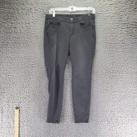 J.Jill Denim Jeans Womens 6 Petite Black 5-Pocket Leggings Stretch Denim - Picture 1 of 11